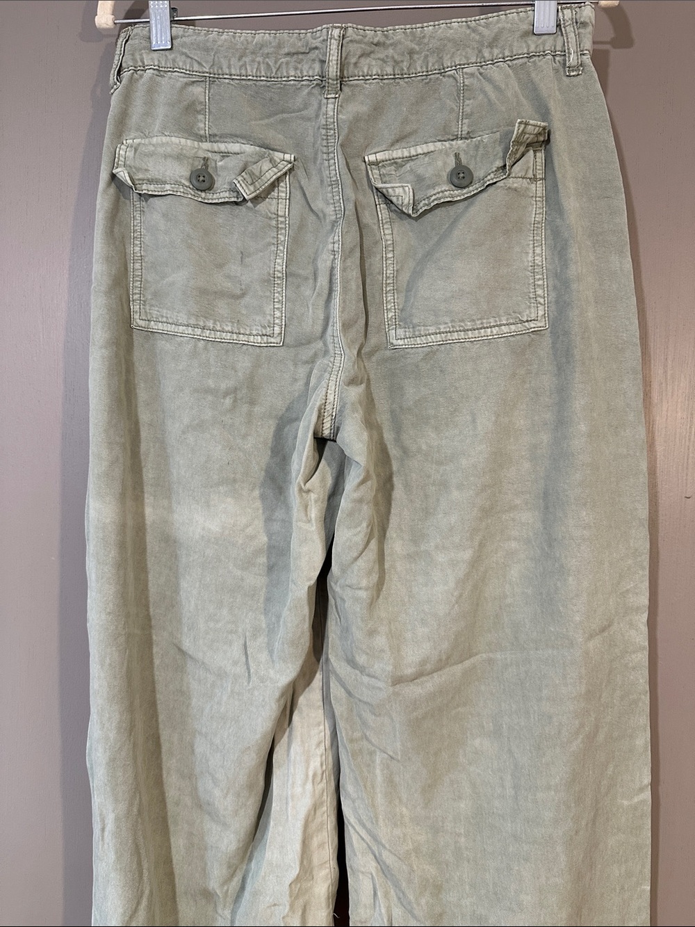 American Eagle Olive Green Utility Cargo Pants Women’s Size 8 Straight 28 Inseam - Picture 7 of 8